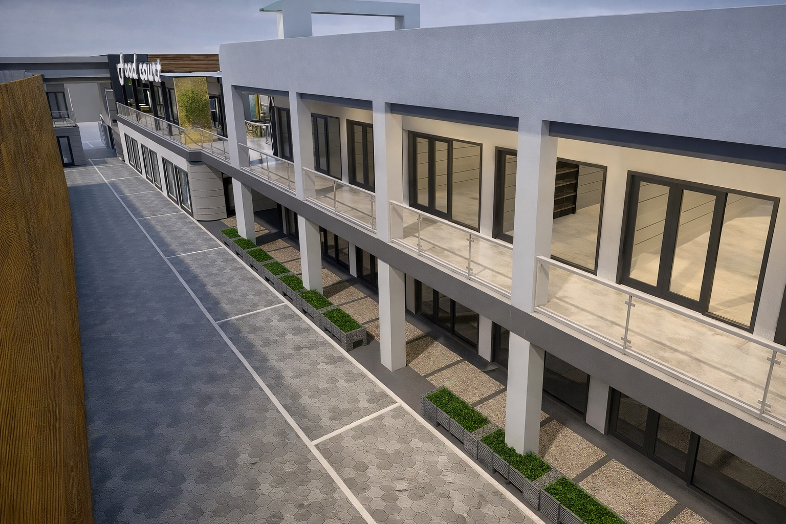 Artist's impression of Beyond Mall commercial frontage